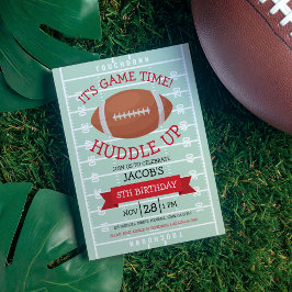 Invitación Campo de fútbol de moda y cumpleaños de Ribbon