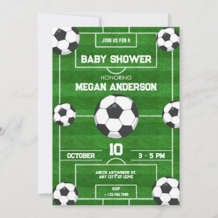 Invitación Campo de fútbol / Ducha de bebé de campo de fútbol