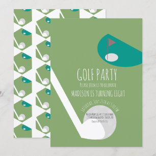Invitación Campo de Golf en Miniatura Moderno para Fiesta de 
