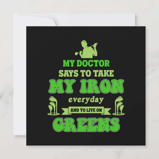 Invitación Campo de golf Golfer Golfing Putter Caddy Birdie G (Anverso)