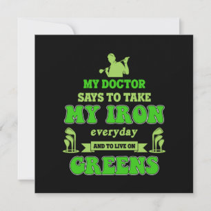 Invitación Campo de golf Golfer Golfing Putter Caddy Birdie G