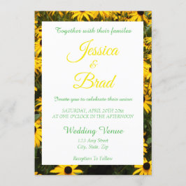 Invitación Campo de los Susans de Boda con Ojos Negros