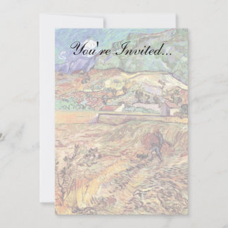 Invitación Campo de trigo cercado de Vincent Van Gogh - Arte