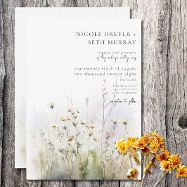 Invitación Campo de verano rústico de Boda de flores silvestr