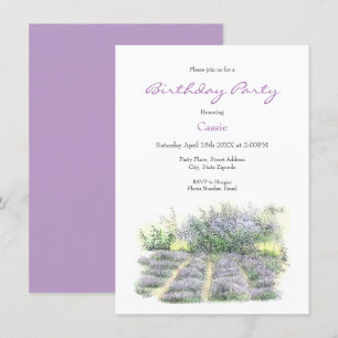 Invitación Campo Lavender
