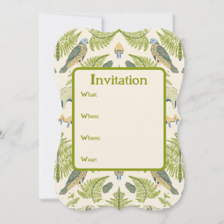 Invitación Campo Nostálgico en Verdes Frescos y Amarillo