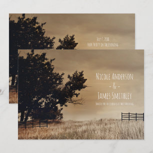 Invitación Campo Rústico Minimalista Boda de Campo Minimalist
