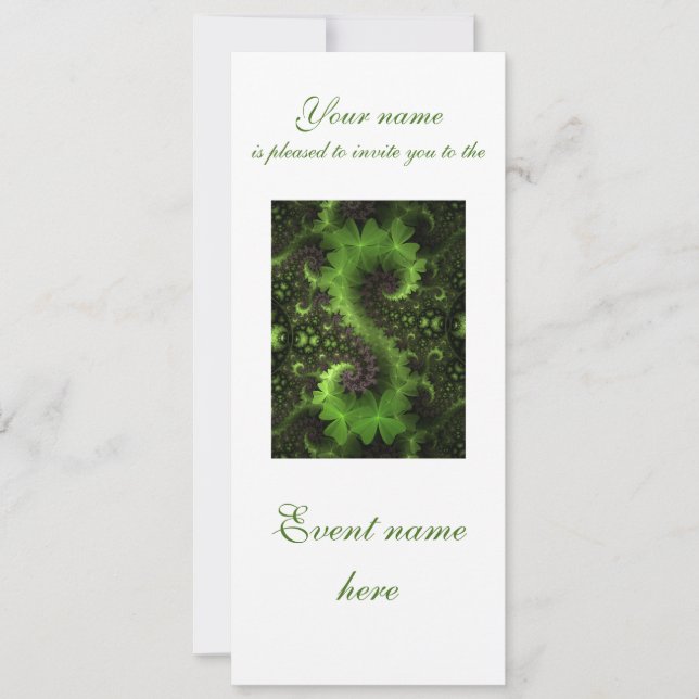 Invitación Campo St Patrick Shamrock (Anverso)