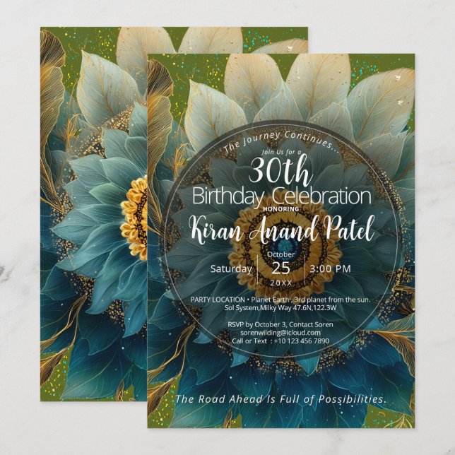 Invitación Campo Vivo | Mandala Floral (Anverso / Reverso)