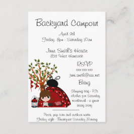 Invitación Campout del patio trasero