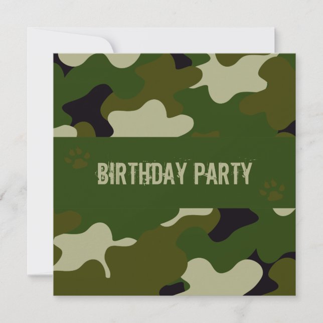 Invitación Camuflaje (Anverso)