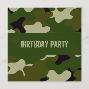 Invitación Camuflaje