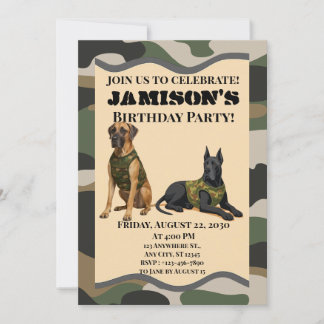 Invitación Camuflaje