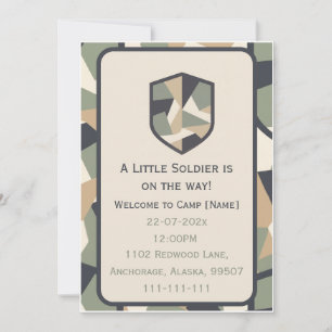 Invitación Camuflaje geométrico moderno militar