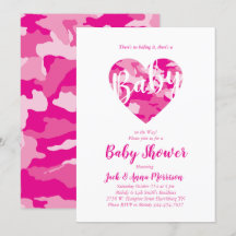 Camuflaje rosa Camo Baby Shower Camouflage Country
