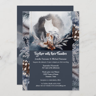 Invitación Canaleras de color gris oscuro