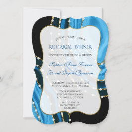 Invitación Canales azules de la marina Agate Pearls Ensayo Ce