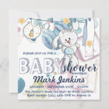 Canales de conejo hermosa luz Baby Boy Shower
