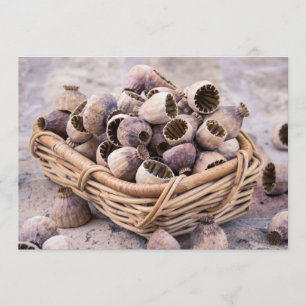 Invitación Canasta de harinas de amapola secas