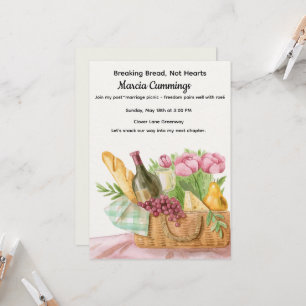 Invitación Canasta de picnic para celebrar un divorcio con es