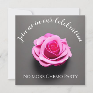 Invitación Cáncer de Mama Rosa Rosa de Fin de Tratamiento