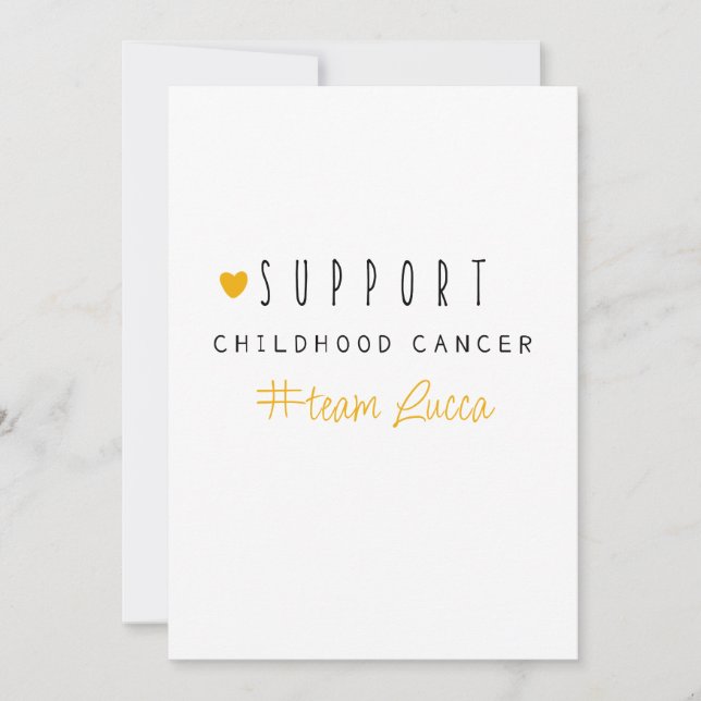 Invitación cáncer infantil. Personalizado #nombre de equipo S (Anverso)