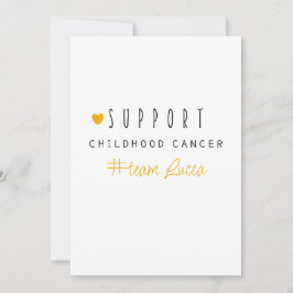 Invitación cáncer infantil. Personalizado #nombre de equipo S