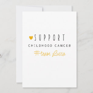 Invitación cáncer infantil. Personalizado #nombre de equipo S