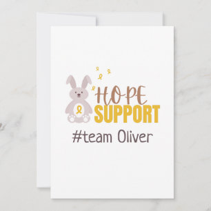Invitación cáncer infantil. Personalizado #nombre de equipo S