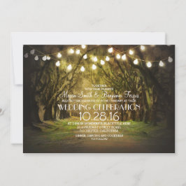 Invitación Canción de árboles de luz por el camino de la boda