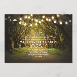 Invitación Canción de árboles de luz por el camino de la boda