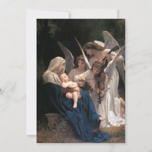 Invitación Canción de los Ángeles de Bouguereau, Fiesta de Na
