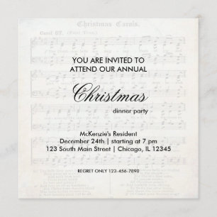 Invitación Canción de navidades