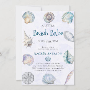 Invitación Canción de playa acuarela en el camino del océano 