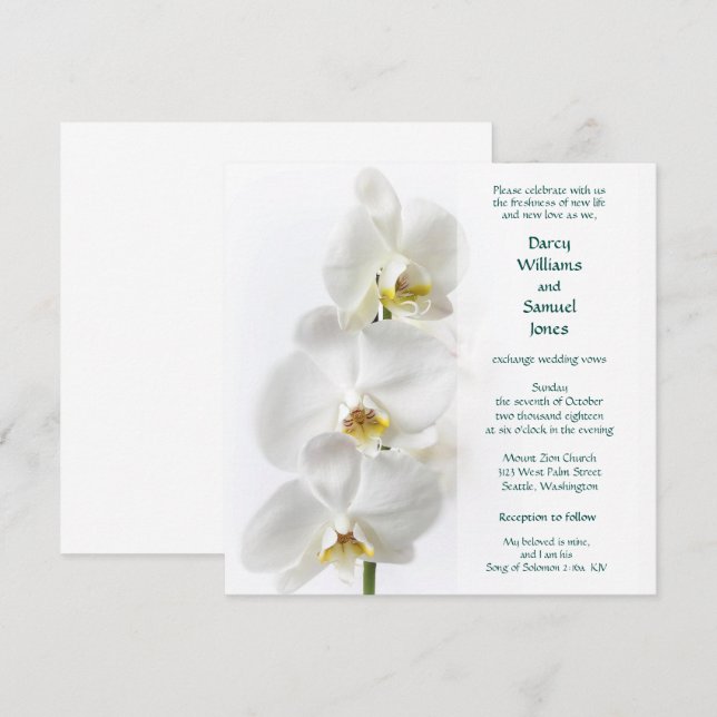 Invitación Canción de Salomón 2:16a Mi amado es mi boda (Anverso / Reverso)