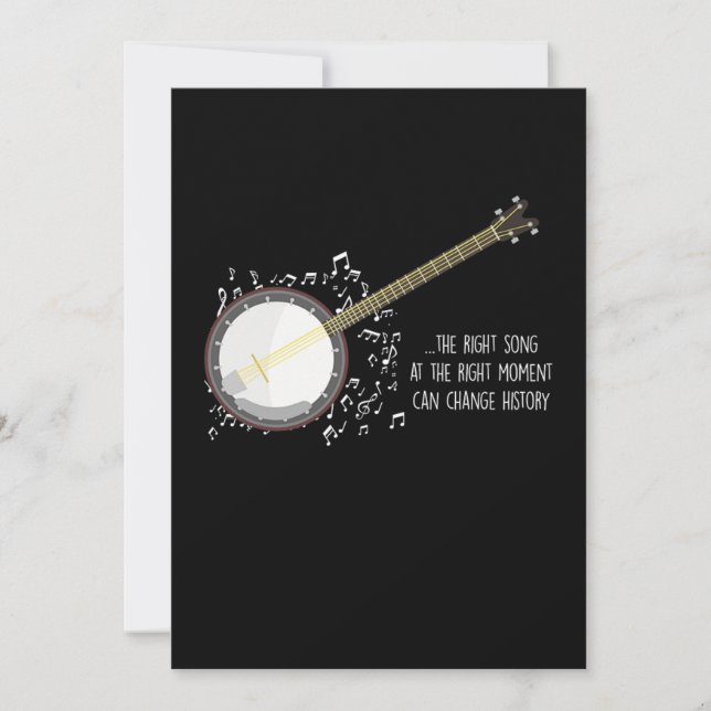Invitación Canción Derecha Momento Correcto Regalo Acústico D (Anverso)