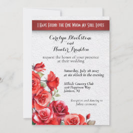 Invitación Canción Roses Rojos de la Boda Salomón
