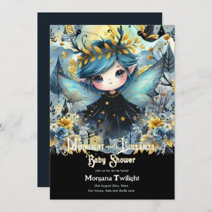 Invitación Canciones de cuna gótica de Baby Shower Cute Chica