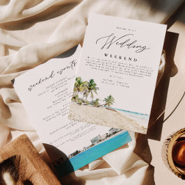 Invitación CANCUN México Boda Fin de semana Bienvenido a Itin