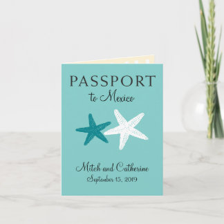Invitación Cancun México | Pasaporte de Boda