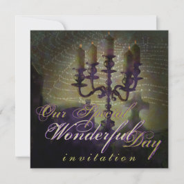 Invitación Candelabra Osk Romance Boda de Halloween