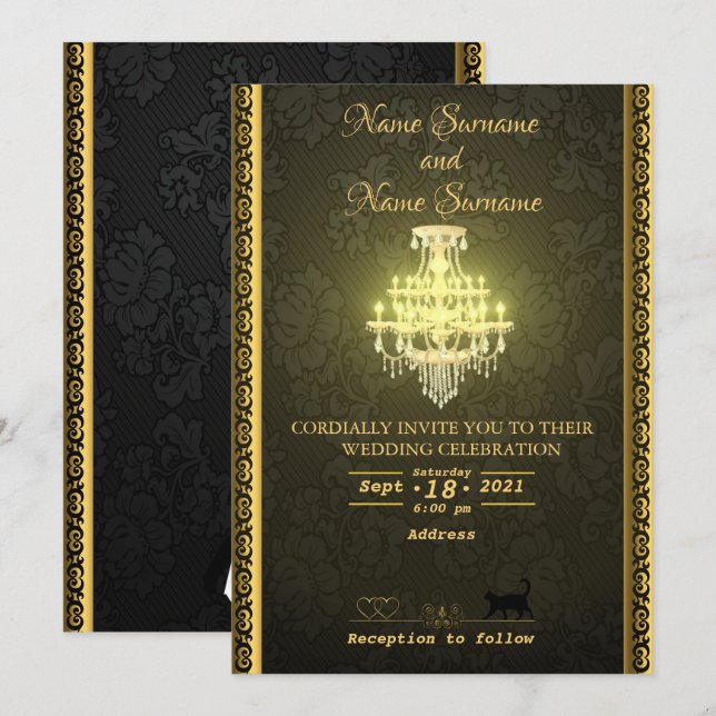 Invitación Candelabro (Anverso / Reverso)