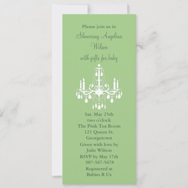 Invitación Candelabro del bebé (Anverso)