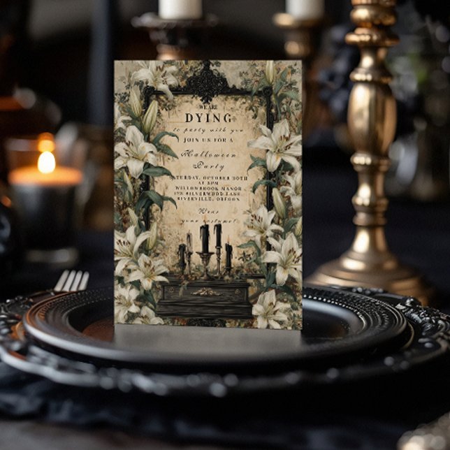 Invitación Candelabro Gótico de Ataúd Embrujado (Subido por el creador)