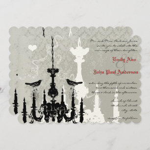 Invitación Candelier Love Birds Wedting