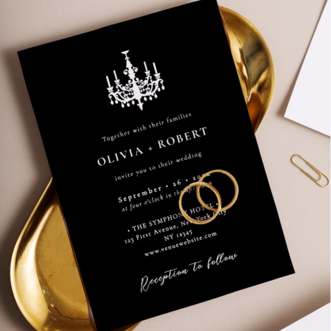 Invitación Candil de Boda Minimalista Elegante (Subido por el creador)