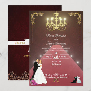Invitación Candilador dorado