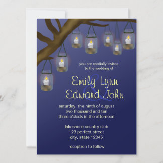 Invitación Candle Mason Jars Boda