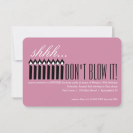 Invitación Candle Surprise Shhh... ¡NO LO BLOQUES!