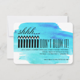 Invitación Candle Surprise Shhh... ¡NO LO BLOQUES! Cumpleaños